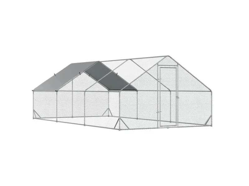 PawHut Hühnerstall XXL Outdoor mit Schatten Dach Schloss