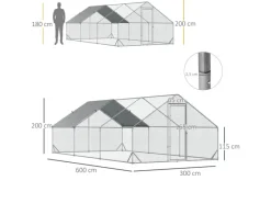 PawHut Hühnerstall XXL Outdoor mit Schatten Dach Schloss