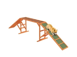 PawHut Hunde Agility Steg Tannenholz Orange 325L x 55B x 69H cm