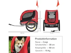 Best PawHut Hundeanhänger Hunde Fahrrad Anhänger