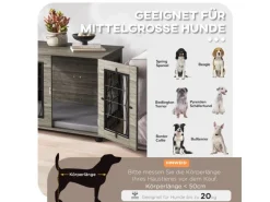 Outlet PawHut Hundebox mit Kissen 80 x 56 x 63cm