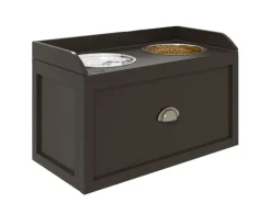 PawHut Hundenapf 2 x 2L Futternapf Erhöht mit Schublade