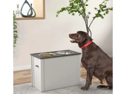 PawHut Hundenapf Futterstation mit Stauraum
