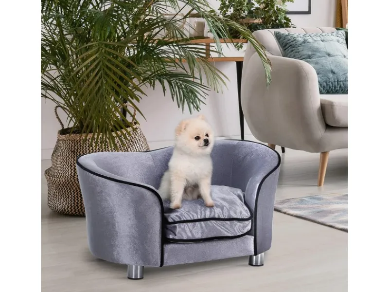 Outlet PawHut Hundesofa mit Kissen 69 x 49 x 38 cm