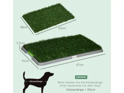 Online PawHut Hundetoilette mit 2 Grasmatten für Töpfchentraining Welpen
