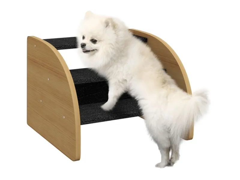 Best PawHut Hundetreppe 3 Stufen mit Seitenwand