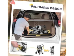 PawHut Hundewagen Hundebuggy Verstellbares Vordach