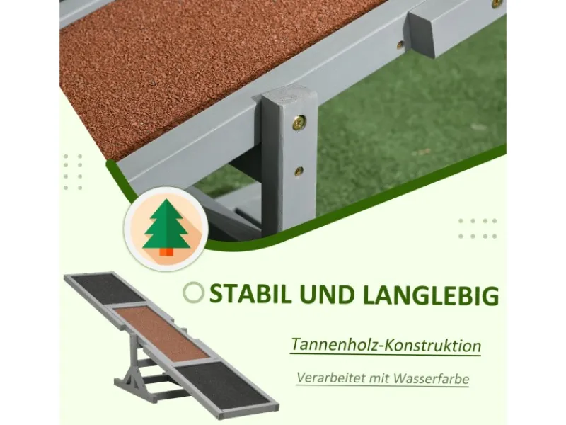 PawHut Hundewippe Hunde Agility Wippe