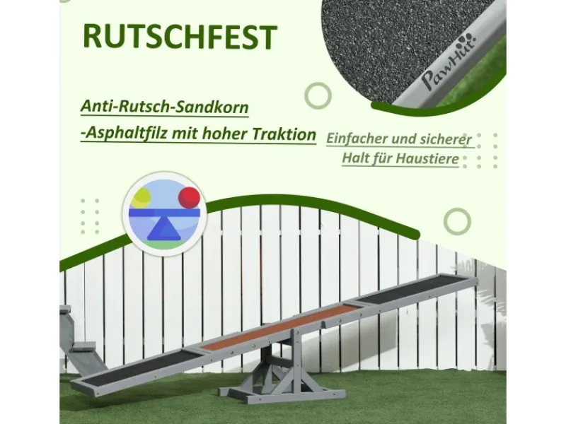 PawHut Hundewippe Hunde Agility Wippe