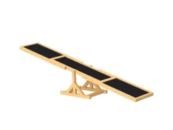 Clearance PawHut Hundewippe Hunde Agility Wippe Tannenholz Gelb 180L x 30B x 30H cm