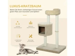 Best PawHut Katzenbaum Kuschelige Aussichtsplattformen 61x41x96 cm