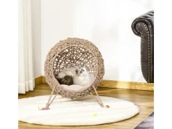 PawHut Katzenhaus mit Kissen und Erhöhten Füßen