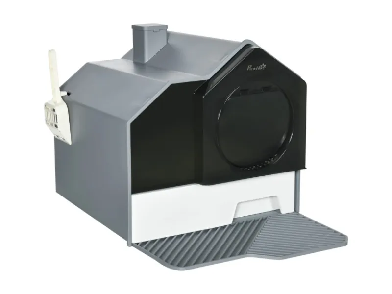 PawHut Katzentoilette mit Bodenwanne Schaufel