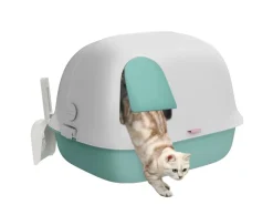 Hot PawHut Katzentoilette mit Deckel Kunststoff 58L x 46B x 39H cm