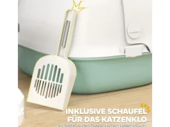 Hot PawHut Katzentoilette mit Deckel Kunststoff 58L x 46B x 39H cm