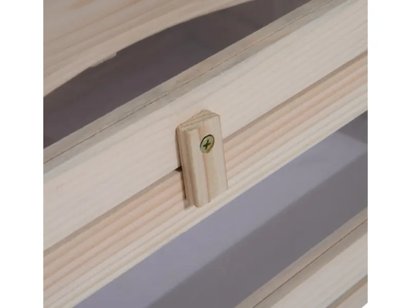 PawHut Käfig Nagerkäfig Kleintierkäfig Tanne Naturholz 60L x 35B x 42H cm