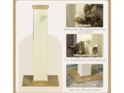 PawHut Kratzbaum 80 cm mit Spielball Kratzsäule aus Sisalseil