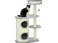 PawHut Kratzbaum 100 cm mit Kratztonne Sisalsäule und Kissen