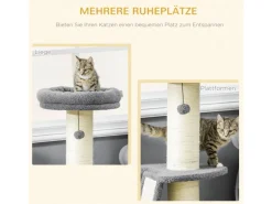 Clearance PawHut Kratzbaum 92H cm mit Kratzbrett und Spielball