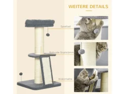 Clearance PawHut Kratzbaum 92H cm mit Kratzbrett und Spielball