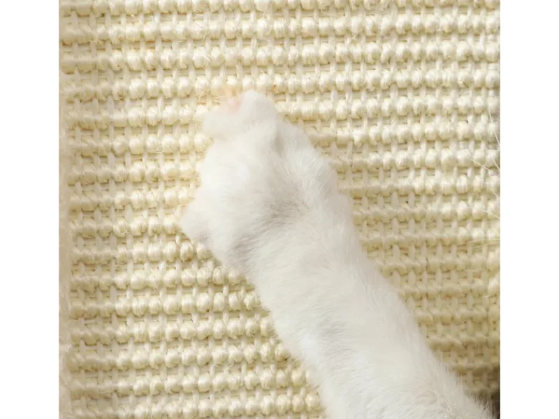 PawHut Kratzstamm Kratzsäule MDF Sisal Eiche 34L x 34B x 67H cm