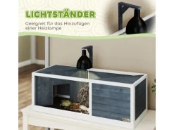 Hot PawHut Schildkrötenhaus Tannenholz Pmma Grau 120L x 50B x 40H cm