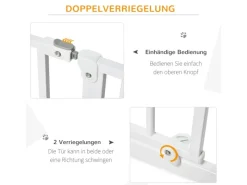 PawHut Schutzgitter Zwei-Wege-Öffnung
