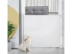 PawHut Türschutzgitter Ausziehbar Rollo 115 x 82,5 cm