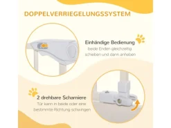 Hot PawHut Türschutzgitter mit Auto-Close