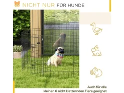 Online PawHut Welpenauslauf Hundelaufstall Metall Schwarz 61L x 4B x 76H cm