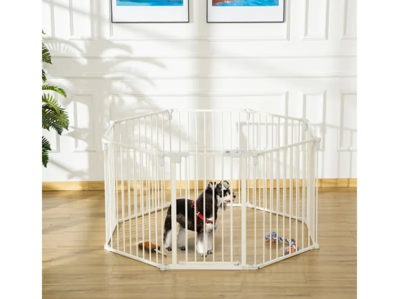 Online PawHut Welpenauslauf mit Tür Klappbar 8 Paneele