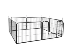 PawHut Welpenfreigehege Freigehege Welpenzaun Laufgitter Laufstall 80 x 60 cm