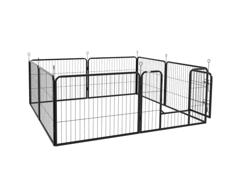 PawHut Welpenfreigehege Freigehege Welpenzaun Laufgitter Laufstall 80 x 60 cm