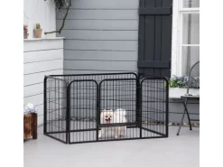 PawHut Welpenfreigehege Freigehege Laufgitter Welpenzaun 70 x 80 cm