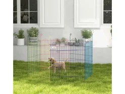 PawHut Welpenlaufstall 6 Stücke 60 cm DIY Laufstall mit Tür