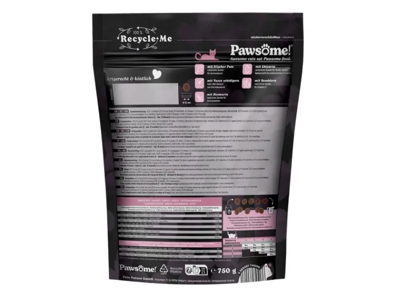 New Pawsome Katzen-Nassfutter Fresh & Dry Junior Pute 750 g