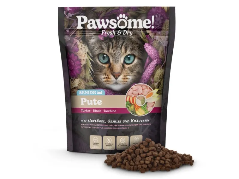 Pawsome Katzen-Nassfutter Fresh & Dry Senior Pute 750 g