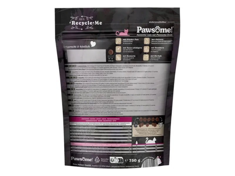 Pawsome Katzen-Nassfutter Fresh & Dry Senior Pute 750 g