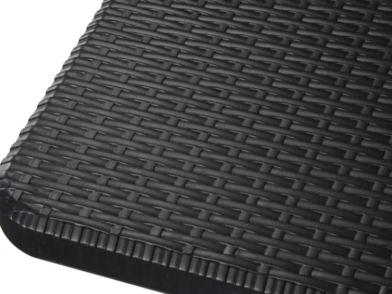 Hot Perel Klappstuhl Polyrattan-Optik Schwarz