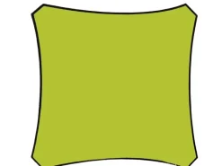 Perel Viereck-Sonnensegel 500 cm x 500 cm Limegrün