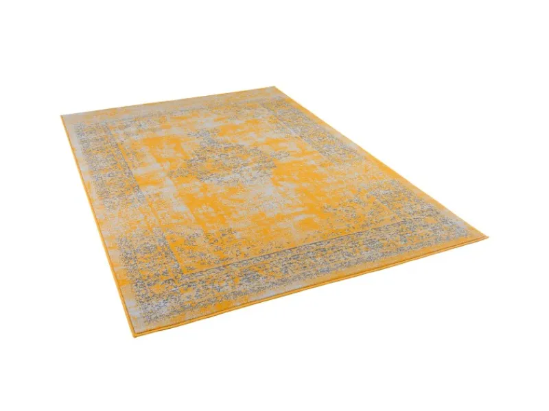 Sale Pergamon Designer Teppich Passion Vintage Bordüre Safran Gelb 140x200cm