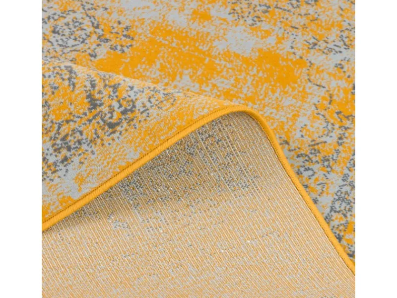 Sale Pergamon Designer Teppich Passion Vintage Bordüre Safran Gelb 140x200cm