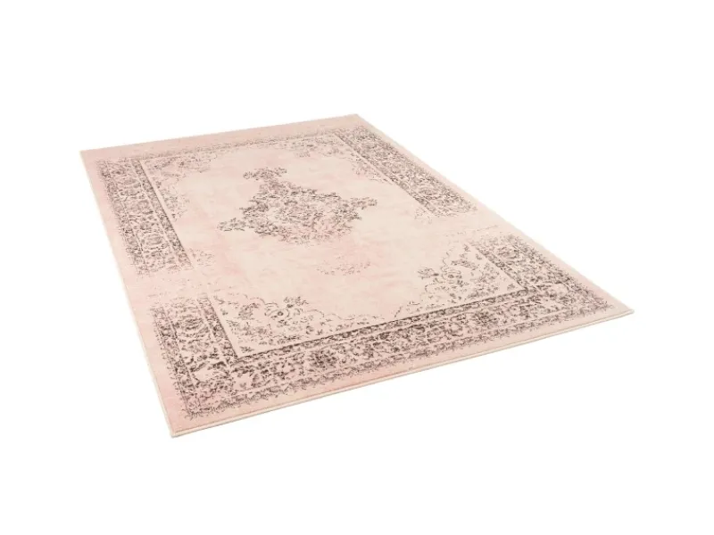 Best Pergamon Designer Teppich Passion Vintage Bordüre Rosa Beige 140x200cm