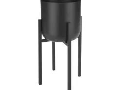 Pflanzgefäß mit Fuß Modern Antique 26 cm x 17 cm Schwarz