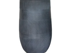 Pflanzgefäß Vase Ø 34 cm x 54 cm Dunkelgrau