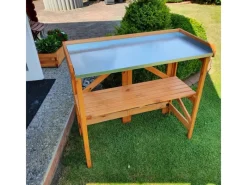 Promadino Pflanztisch klappbar mit verzinkter Arbeitsfläche 45 cm x 97 cm x 88 cm