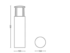 Philips myGarden LED-Sockelleuchte Stock Anthrazit