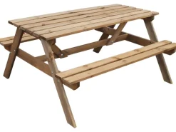 Online Andrewex Picknick-Gartentisch Holz Braun 71,2 cm x 130,5 cm x 148 cm