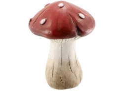 Pilz aus Keramik 8 cm x 11 cm Rot-Braun