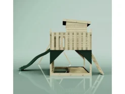 PolarPlay Spielturm Björn, mit Trapezstange, Dunkelgrün